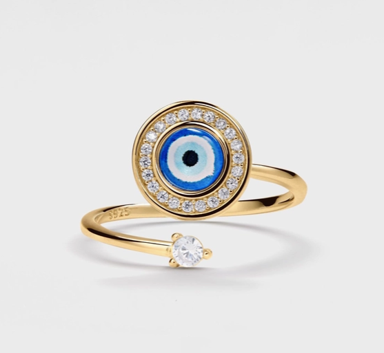 Evil Eye Spinner Ring