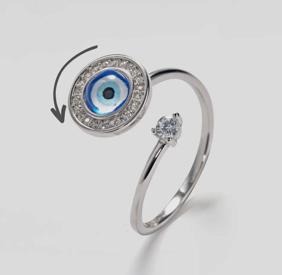 Evil Eye Spinner Ring