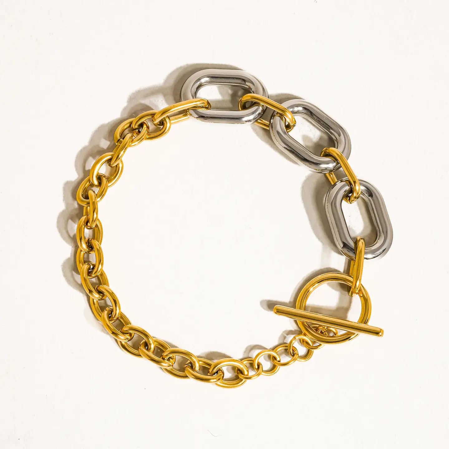 Two Tone Chain Bracelet