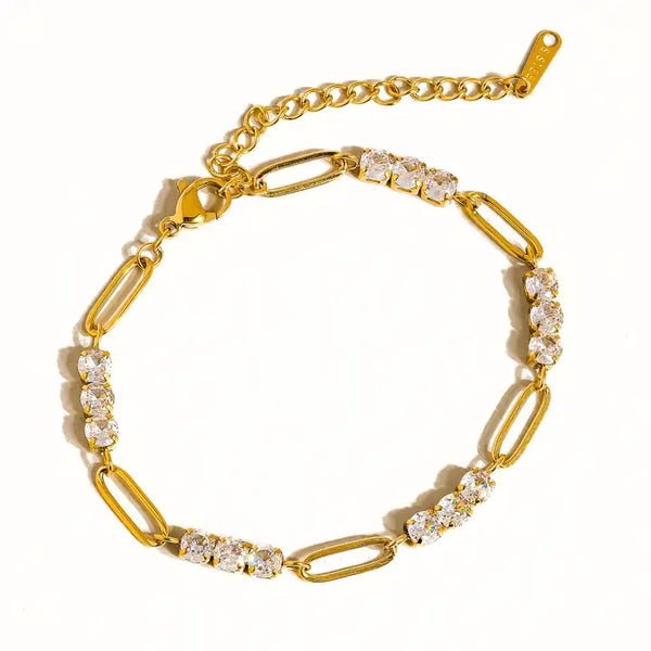 Rhinestone Chain Bracelet